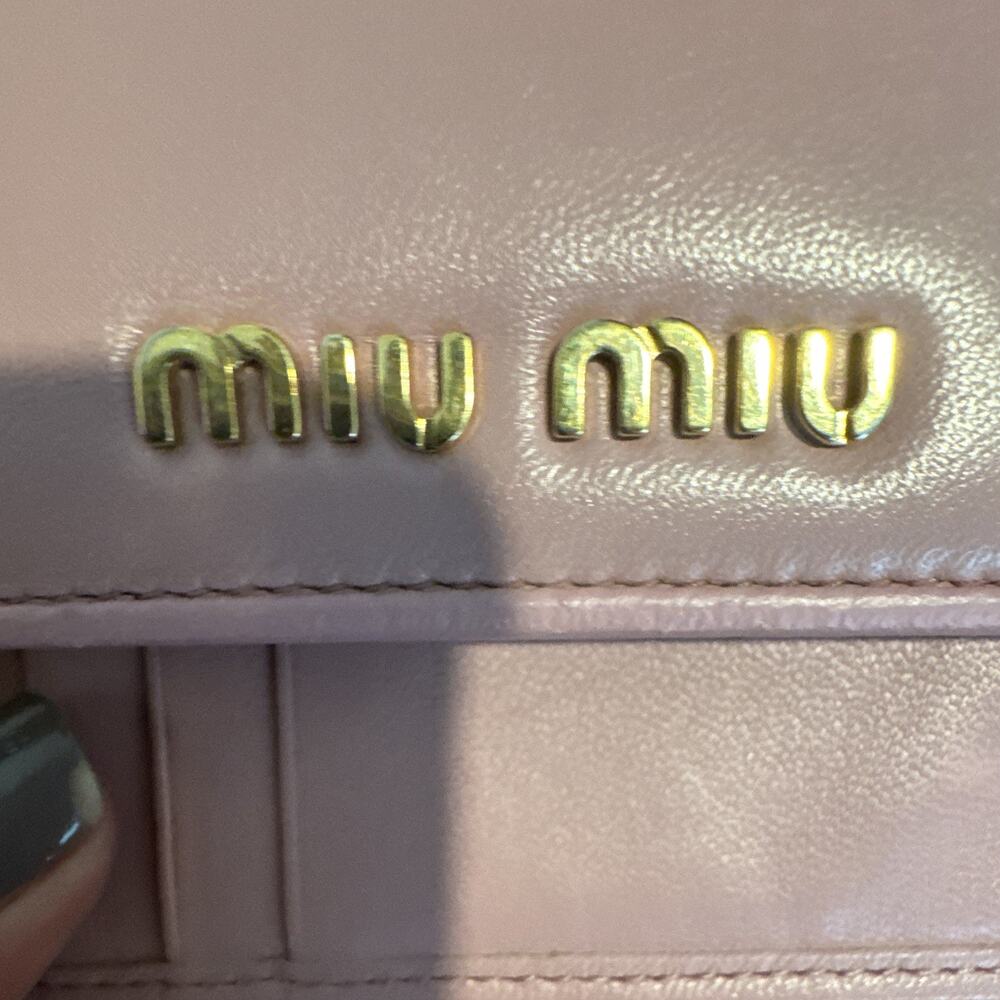 Miu Miu Pink Matelasse Leather Wallet with original tag and authenticity card - Picture 9 of 13